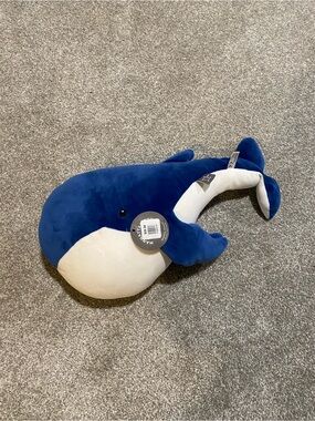 Manhattan Toys Blue and White Whale, approx 12in